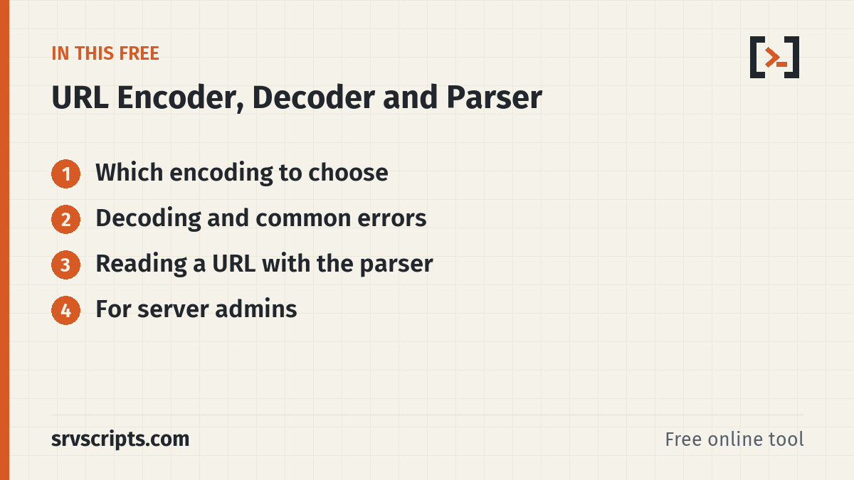 URL Encoder – what this tool covers