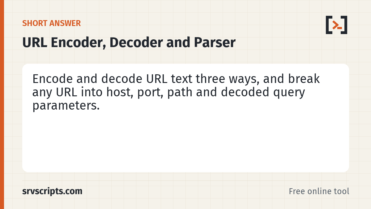 URL Encoder – short answer