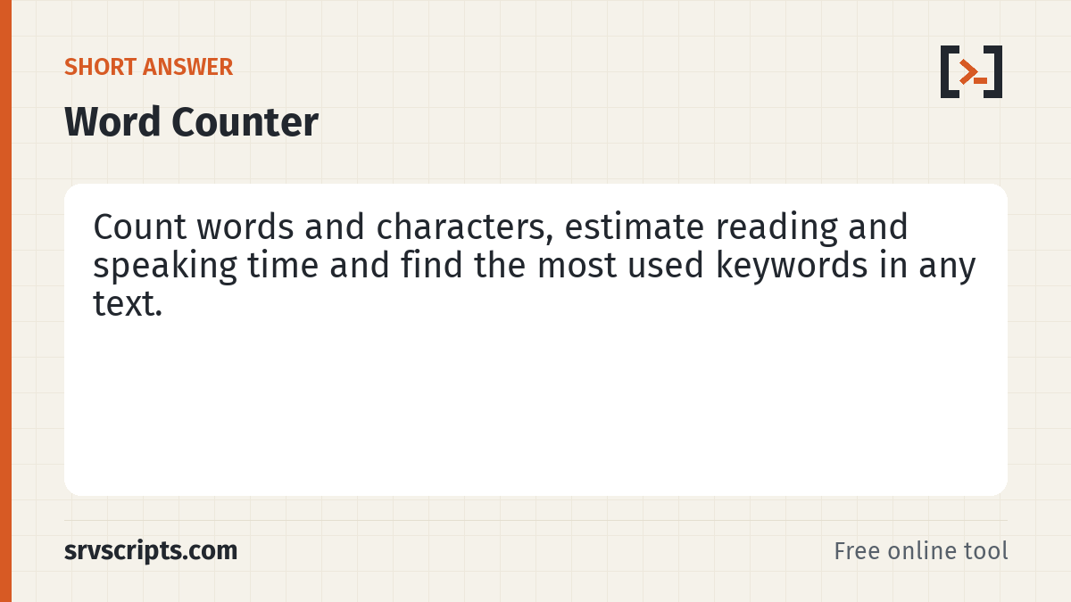 Word Counter – short answer